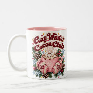 Gemütlicher Winter-Kakao-Club Festive Feiertage Zweifarbige Tasse