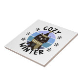 Gemütlicher Winter, Niedliche Eule Fliese (Seite)