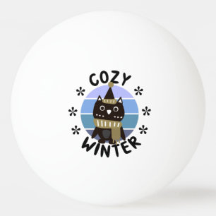 Gemütlicher Winter, Niedliche Eule Tischtennisball
