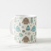 Gemütlicher Winter Süßer Pullover & Heiße Schokola Kaffeetasse (Vorderseite Links)
