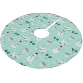 Gemütlicher Winter-Wunderland-Baumschürze Polyester Weihnachtsbaumdecke (Schrägansicht)