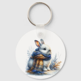 Gemütlicher Winter wünscht sich ein sonniges Speci Schlüsselanhänger