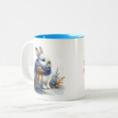 Gemütlicher Winter wünscht sich ein sonniges Speci Zweifarbige Tasse (Vorderseite Links)