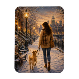 Gemütlicher Winterabendspaziergang mit meiner best Magnet