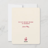 Gemütlicher Winterbär mit Kamin-Weihnachtsmann Feiertagskarte (Rückseite)