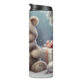 Gemütlicher Winterbär Thermosbecher (Nach rechts gedreht)