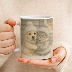 Gemütlicher Winterbecher mit Illustration von Welp Kaffeetasse