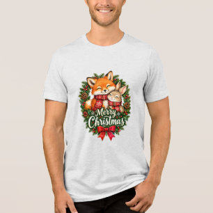 Gemütlicher Winterclub – Vintage Woodland Weihnach Tri-Blend Shirt