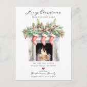 Gemütlicher Winterfeuerplatz Ankündigungspostkarte (Vorderseite)