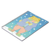 Gemütlicher Winterfrosch Notizblock (Linke Seite)