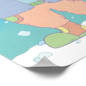 Gemütlicher Winterfrosch Poster (Ecke)