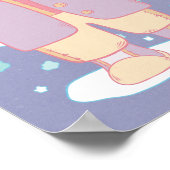 Gemütlicher Winterfrosch Poster (Ecke)