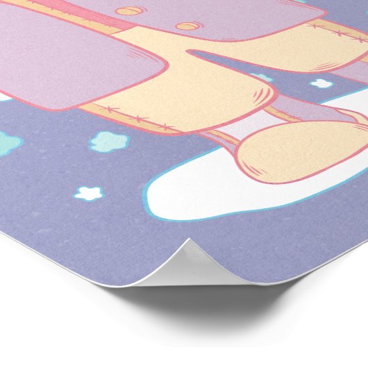 Gemütlicher Winterfrosch Poster (Ecke)