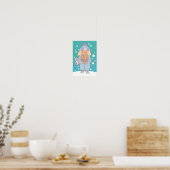 Gemütlicher Winterhund Poster (Küche)