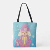Gemütlicher Winterhund Tasche (Rückseite)