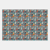 Gemütlicher Winterhund Weihnachten Geschenkpapier Set (Vorderseite 3)