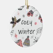 Gemütlicher Winterurlaub Keramik Ornament (Rechts)