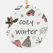 Gemütlicher Winterurlaub Keramik Ornament (Vorne)