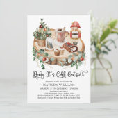 Gemütlicher Winterurlaub mit kalter Außendusche Einladung (Stehend Vorderseite)