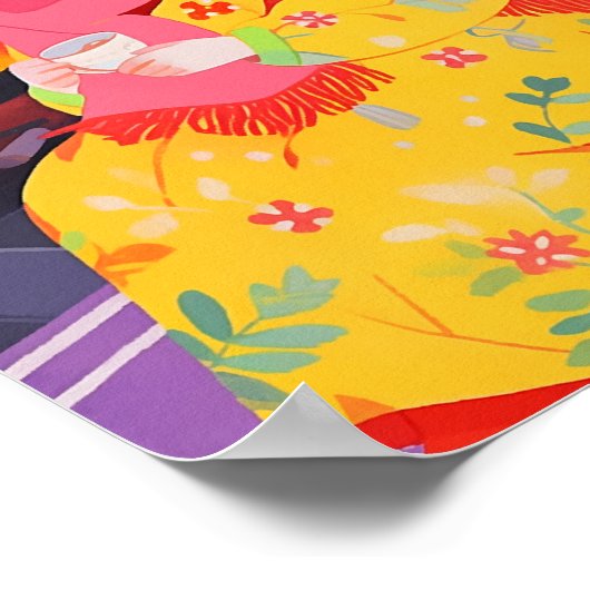 Gemütlicher Wintervormittag Poster (Ecke)