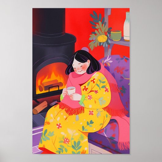 Gemütlicher Wintervormittag Poster (Vorne)