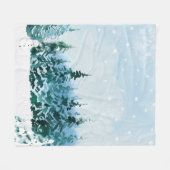 Gemütlicher Winterwald Fleecedecke (Vorderseite (Horizontal))