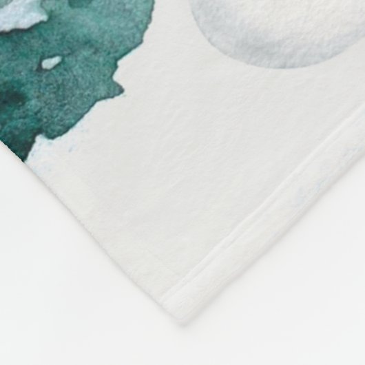 Gemütlicher Winterwald Fleecedecke (Ecke)