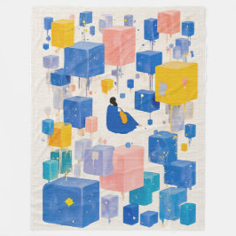 Gemütlicher, wunderlicher Träumer schwebender Wass Fleecedecke