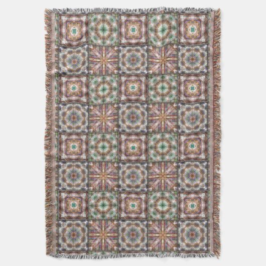 Gemütlicher Zuhause Quilt Muster Woven Throw Decke (Vorderseite Vertikal)