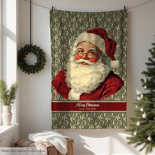 Gemütliches altes Santa Claus Holiday Throw Blanke Fleecedecke