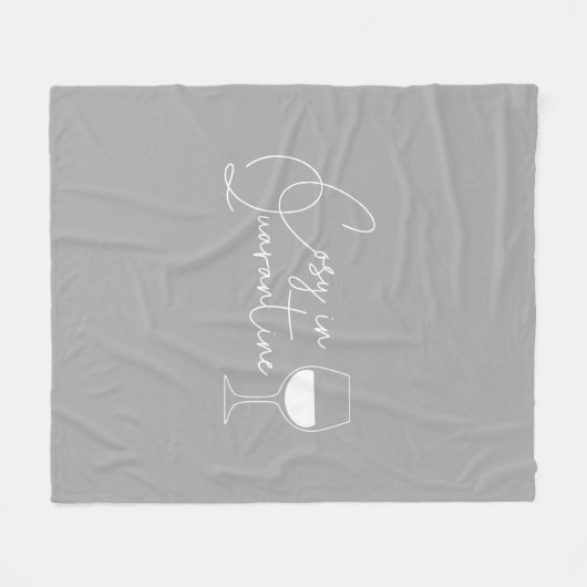 Gemütliches Ambiente im Quarantine Wine Gray Fleecedecke (Vorderseite (Horizontal))