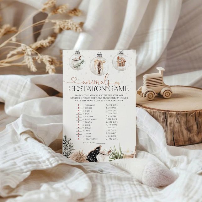 Gemütliches Animals Gestation Baby Shower Game (Von Creator hochgeladen)