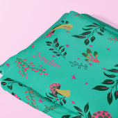 Gemütliches Aqua Green Mushrooms und botanisches M Fleecedecke