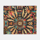 Gemütliches Aquamarines "Aztec Dream" Fleece Blank (Vorderseite (Horizontal))