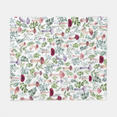 Gemütliches Aquarellmuster Fleecedecke (Vorderseite (Horizontal))