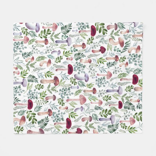 Gemütliches Aquarellmuster  Fleecedecke (Vorderseite (Horizontal))