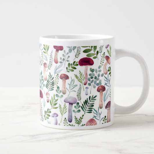 Gemütliches Aquarellmuster    Jumbo-Tasse (Rechts)