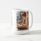 Gemütliches Ästhetik Schreibe Dein Eigenes Geschic Kaffeetasse (VorderseiteRechts)