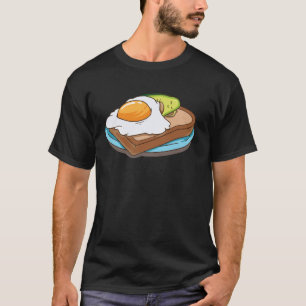 Gemütliches Avocado-Toast-Frühstück-Cartoon T-Shirt