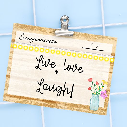 Gemütliches Bauernhaus, Lampen und Blume 4 Zoll x Post-it Klebezettel