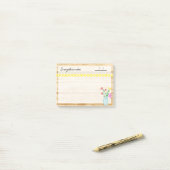 Gemütliches Bauernhaus, Lampen und Blume 4 Zoll x Post-it Klebezettel (Auf Schreibtisch)