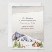 Gemütliches Bauernhaus Weihnachtstiere Feiertagskarte (Rückseite)