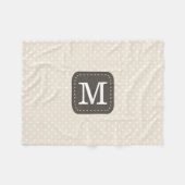 Gemütliches Beige Polka Dochtmuster mit individuel Fleecedecke (Vorderseite (Horizontal))