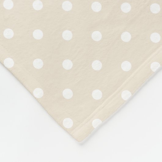 Gemütliches Beige Polka Dochtmuster mit individuel Fleecedecke (Ecke)