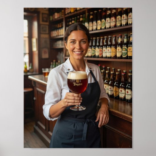 Gemütliches belgisches Handwerkskneipe Willkommens Poster (Vorne)