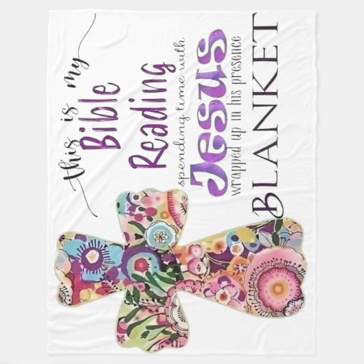 Gemütliches Bibellesen Fleecedecke (Vorderseite)