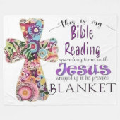 Gemütliches Bibellesen Fleecedecke (Vorderseite (Horizontal))