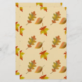 Gemütliches Blätter aus Herbstapel Blätter aus Eic Briefpapier (Vorne/Hinten)