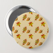 Gemütliches Blätter aus Herbstapel Blätter aus Eic Button (Vorne & Hinten)