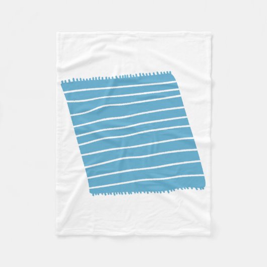 Gemütliches blau gestreiftes Wurfdeckenmuster Fleecedecke (Vorderseite)